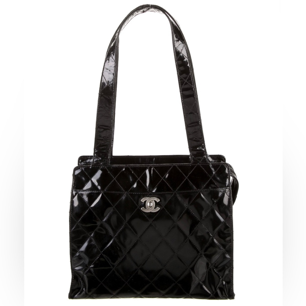 Chanel Patent Quilted Tote
